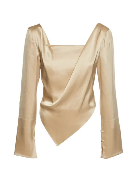 Nanushka Bintou asymmetric blouse Neutrals 1370585