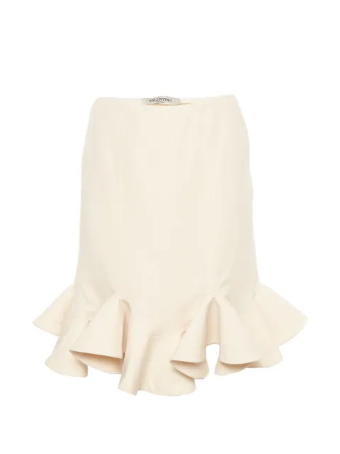 Valentino Garavani Pre-Owned flounce-hem midi skirt Neutrals 1360794