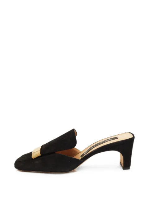 Sergio Rossi SR1 suede heeled mules Black 1377015