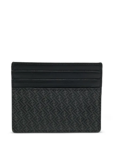 Fendi Pre-Owned 2022 Micro Zucca card holder Black 1349873