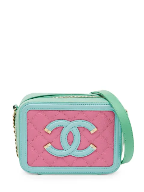 CHANEL Pre-Owned 2018-2019 Filigree Vanity shoulder bag Pink 1371532