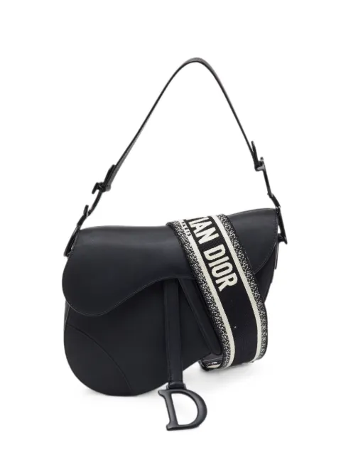 Christian Dior Pre-Owned 2020 Ultramatte Saddle leather handbag Black 1368450