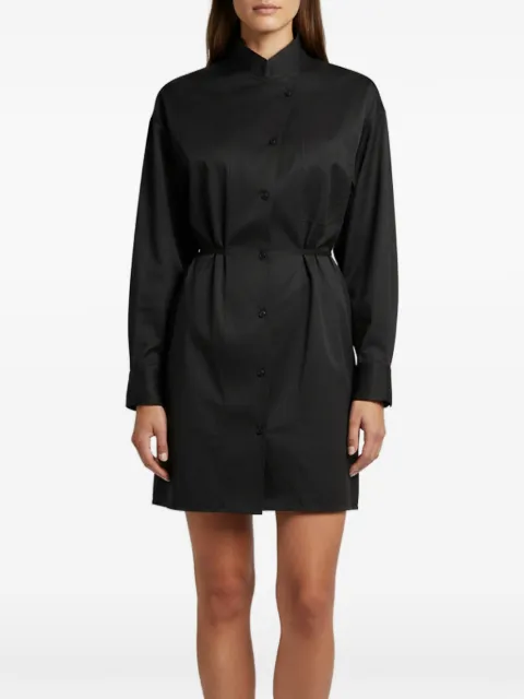 Hermès Pre-Owned tie-detail mini shirt dress Black 1373658