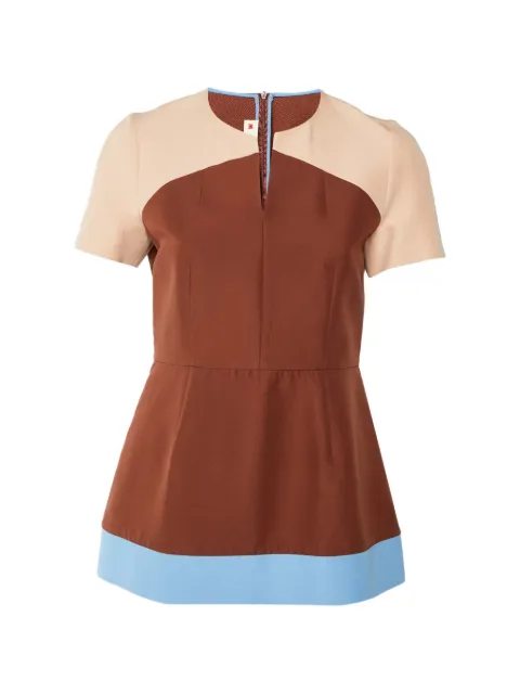 Marni Pre-Owned short-sleeve mini dress Brown 1368492