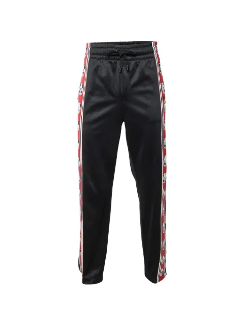 D&G panda graphic side-tape track pants Black 1368572