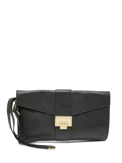 Jimmy Choo Pre-Owned Rebel flap clutch bag Black 1375180