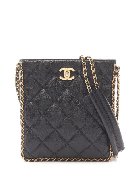CHANEL Pre-Owned 2021-2026 CC Quilted Caviar Chain Around shoulder bag Black OQQLDVYIZI9XFBZU