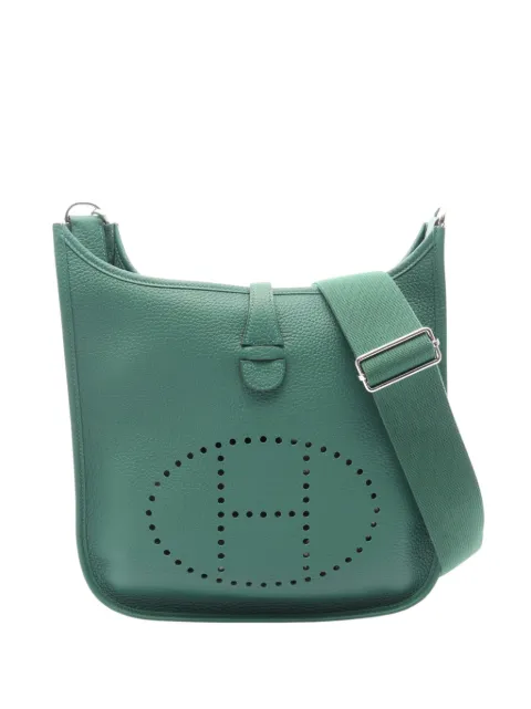 Hermès Pre-Owned 1951 Clemence Evelyne III TPM crossbody bag Green J0BJPUQK5FNDYYIU