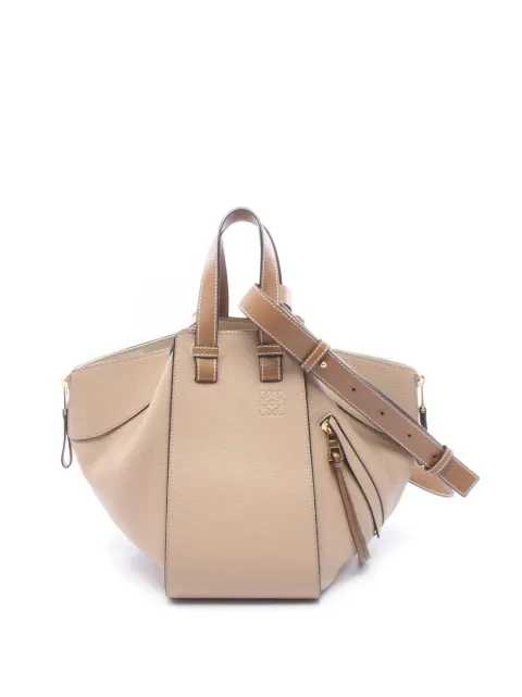 Loewe Pre-Owned 2010-2026 Small Grained Calfskin Hammock Bag satchel Neutrals 0K1L5PZ59A3BMBIW