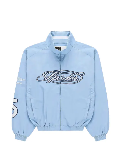 SP5DER logo-print zip-up jacket Blue SP5DER545