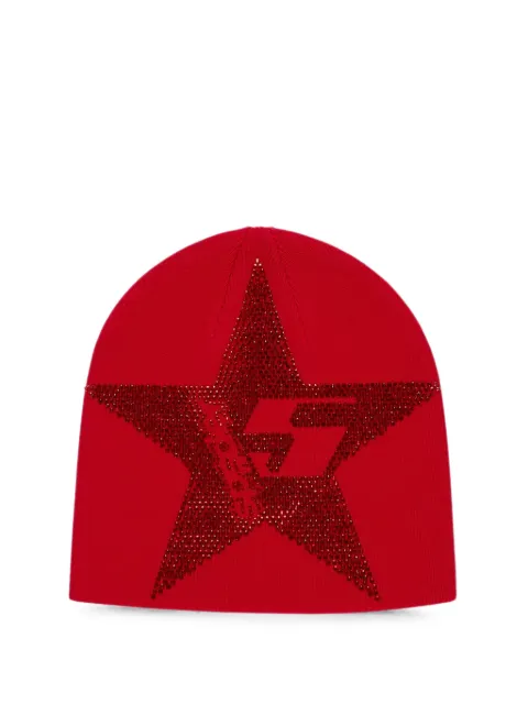 SP5DER star rhinestone beanie beanie Red SP5DER548