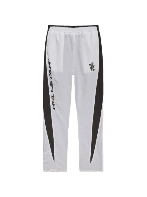 HELLSTAR logo-print panelled track pants White HSR313