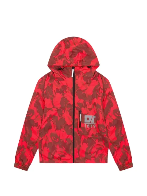 Denim Tears all-over-print hooded jacket Red DT639