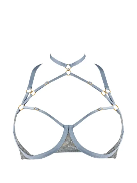Bordelle Pearl strappy-design bras Blue AW27B03