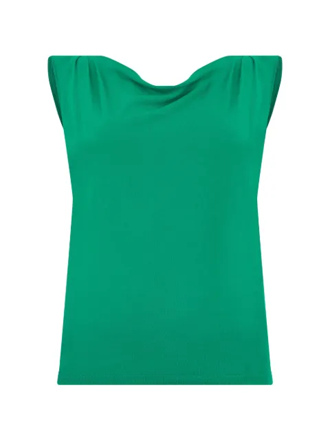 Alberta Ferretti draped-back blouse Green A08900103