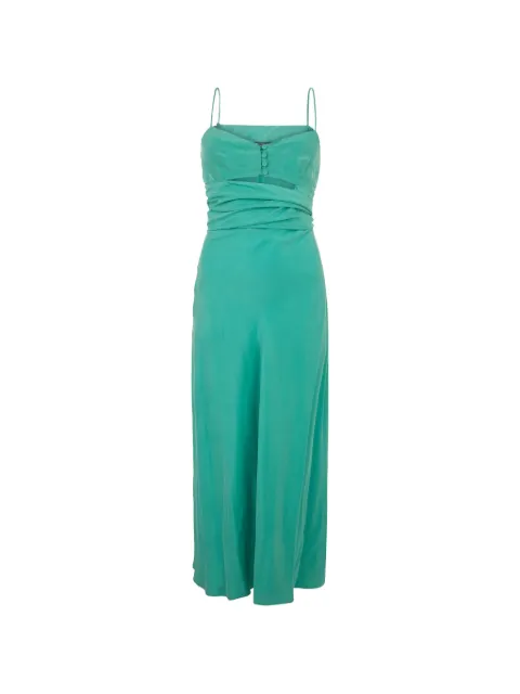 Alberta Ferretti cut-out silk midi dress Green A04020118