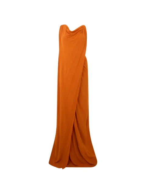 Alberta Ferretti draped cut-out maxi dress Orange A04340127