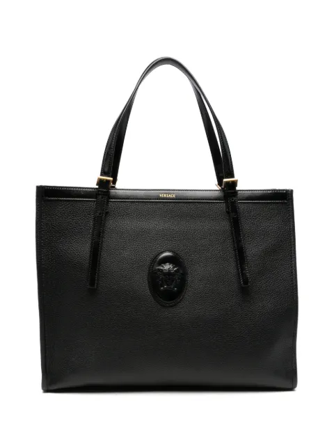 Versace Rivière large leather tote bag Black 10243211A18107