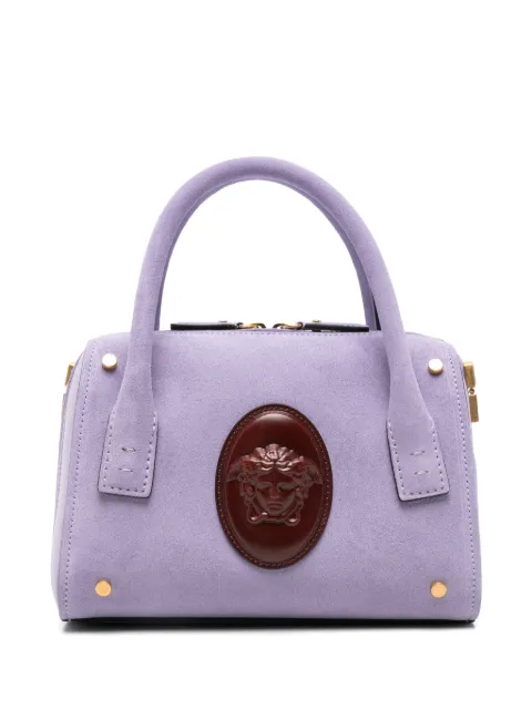 Versace small Boston Medusa plaque tote bag Purple 10240281A19213