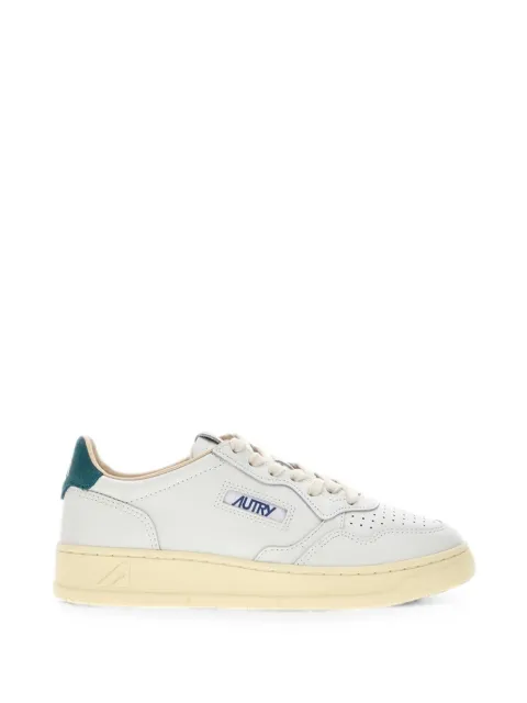 Autry perforated-toe leather low-top sneakers White AULWBJ02