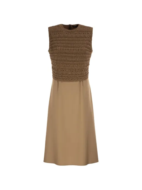 Fabiana Filippi crochet-knit sleeveless dress Brown ABD266F179L774