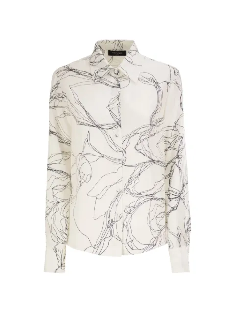 Fabiana Filippi abstract-print long-sleeve shirt White CAD216F233M307