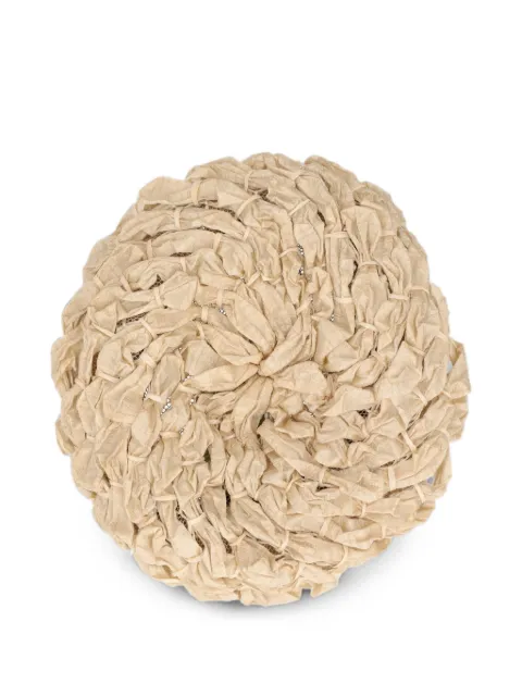 Vintage textured lace-up hat Neutrals W27526145