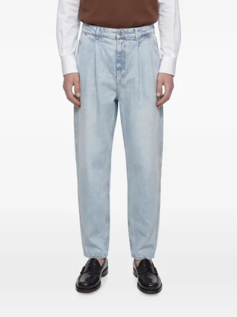 Hed Mayner pleated acid-wash jeans Blue HMMC67021AHC190