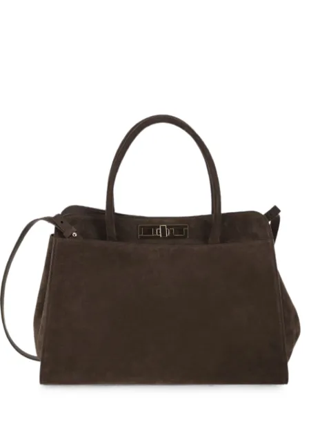 Fabiana Filippi large suede twist-lock tote bag Brown BGD216A851M500