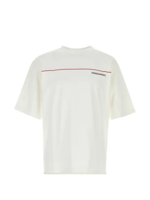 DSQUARED2 logo-print loose-fit T-shirt White S71GD1653D20106
