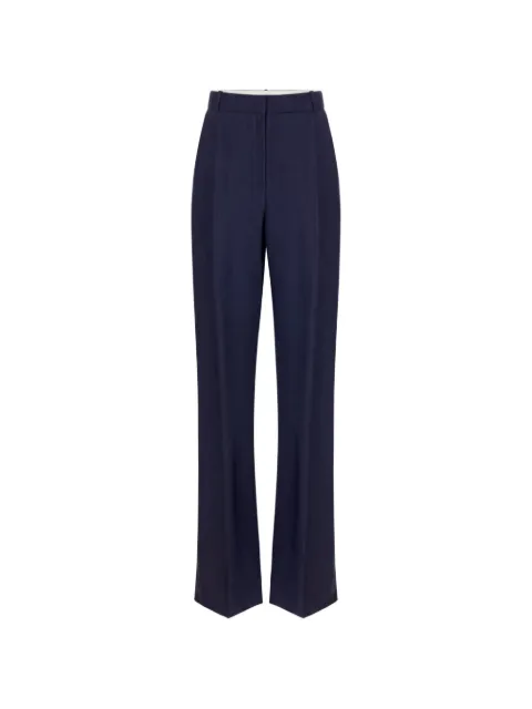Elisabetta Franchi pinstriped trousers in cool wool fabric Blue PA17666E2