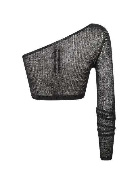 Rick Owens Ziggy one-shoulder top Black RP02F5672RIBWSL