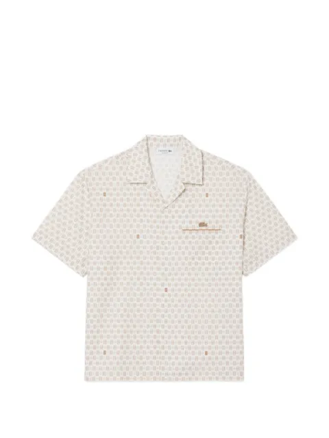 Lacoste tennis-print short-sleeve shirt Neutrals CH8082