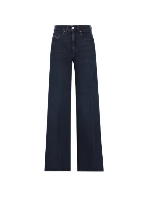 Diesel logo-patch wide-leg jeans Blue A036240KBBJ