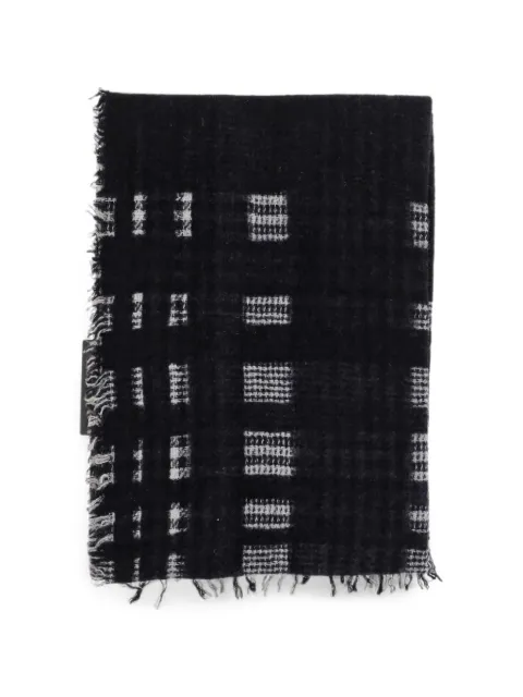 Faliero Sarti fringed rectangular scarf Black 20192660