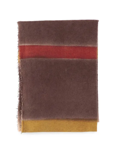 Faliero Sarti Eros fringed scarf Brown 0517