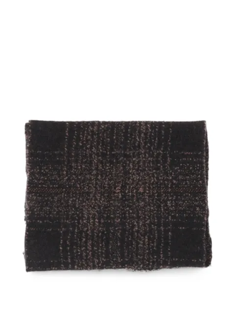 Faliero Sarti check-pattern scarf Black 20032480
