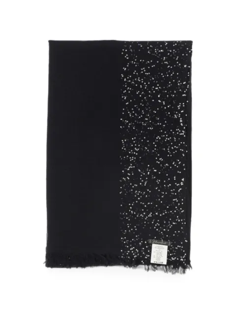 Faliero Sarti New Dalila sequin-embellishment scarf Black 0351117