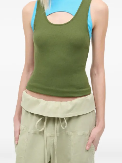 STAUD layered tank top Green R26S5102BK