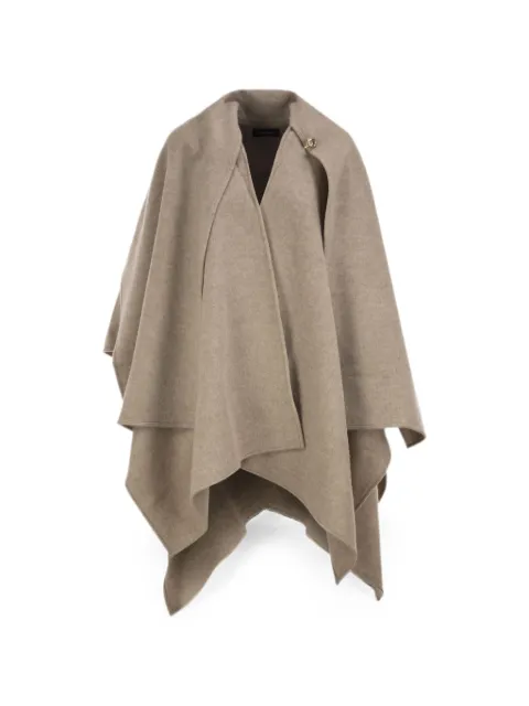 Fabiana Filippi scarf-detail cape Neutrals SAD216A907M5370164