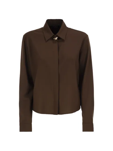 Fabiana Filippi jewel-embellished concealed-fastening shirt Brown CAD216F312D620