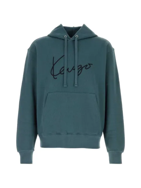 Kenzo logo-embroidered hoodie Grey FG65HO2664MJ