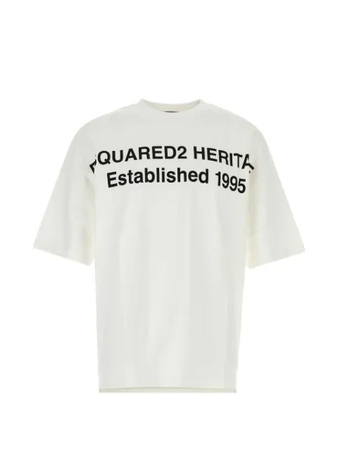 DSQUARED2 logo-print loose-fit T-shirt Neutrals S74GD1572D20106