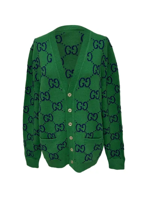 Gucci Pre-Owned GG-motif knitted cardigan Green RFCPUGBCL757181W