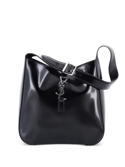 Saint Laurent Pre-Owned Le 5 a 7 Supple Leather Small hobo bag Black OLP3U3R2OEMHLVQ5