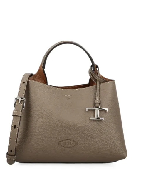 Tod's T Timeless pebbled handbag Brown XBWAPAEL000QRI