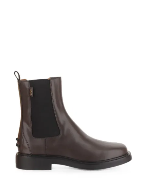 Tod's elasticated leather ankle boots Brown XXW20L0IQ40U18