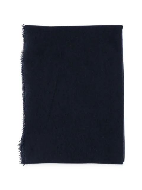 Faliero Sarti fringed rectangular scarf Blue 0298221