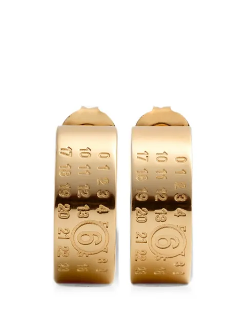 MM6 Maison Margiela gold Numeric hoop earrings Gold SM7VG0056P9375