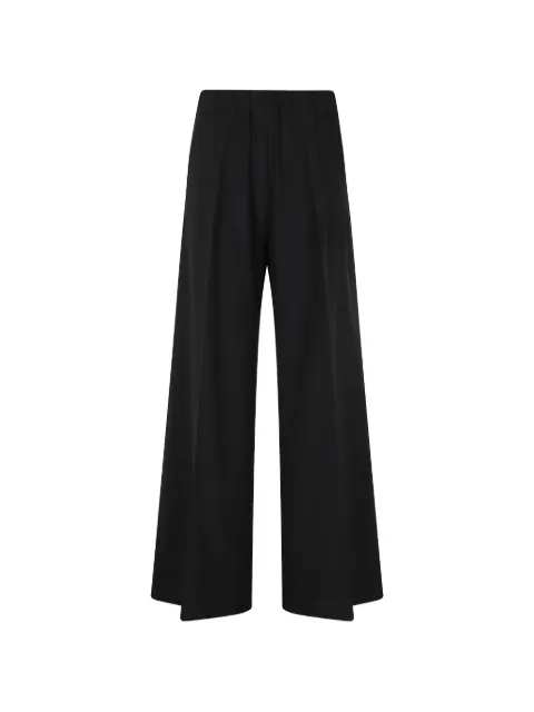 Semicouture Jhonny elasticated-waistband pleated trousers Black Y6WI41